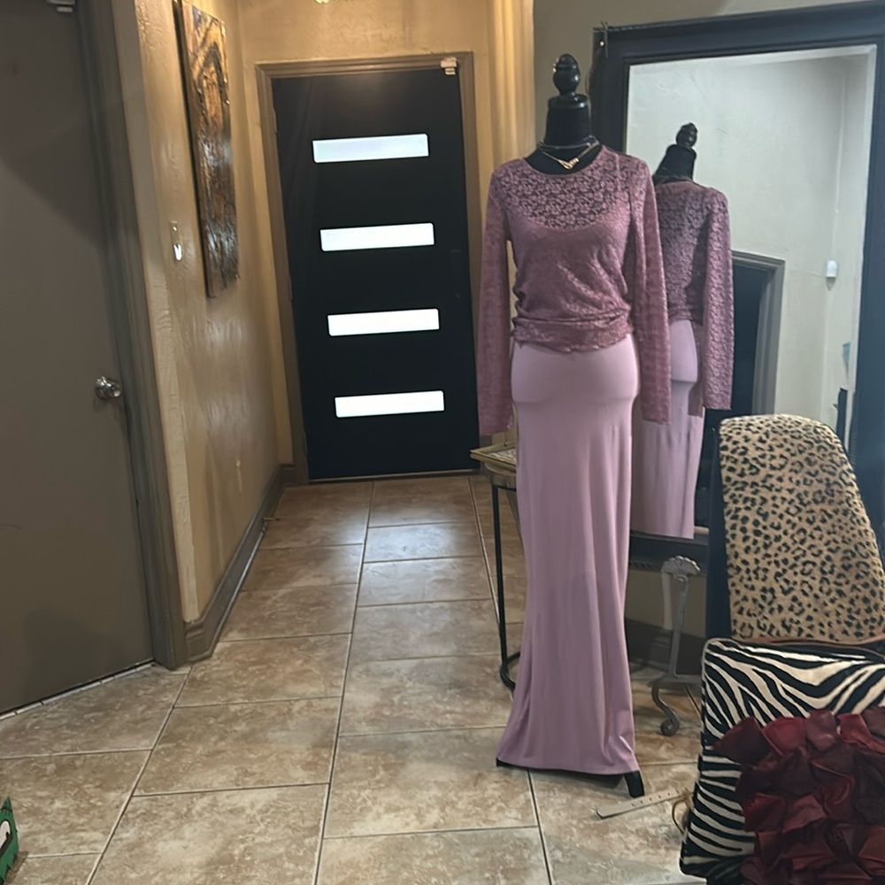 Lucky Brand blush lace top And Now This tank dress medium